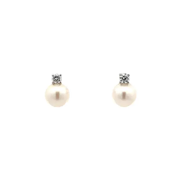 Pecky Earrings with White Gold Pearl