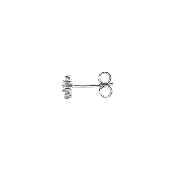 Earrings with White Gold Zircons