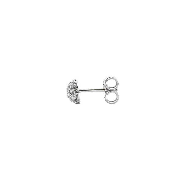 Earrings with White Gold Zircons