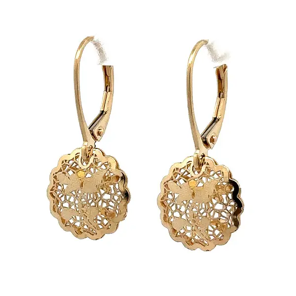 Gold dangle earrings