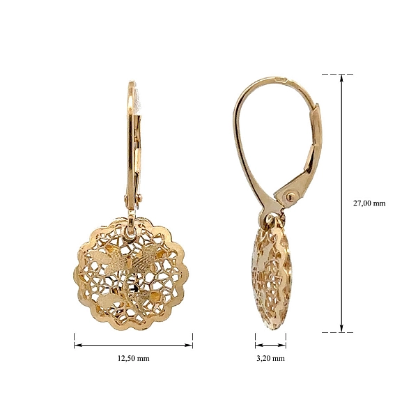 Gold dangle earrings