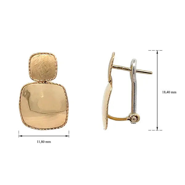 Earrings made of Combination Gold