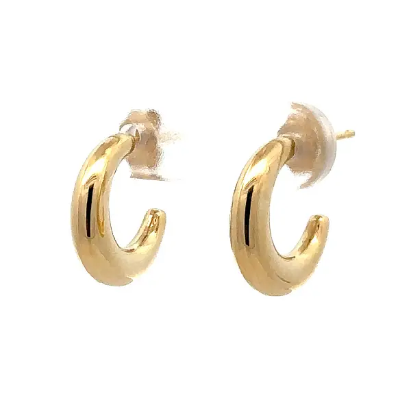 Gold Semi-circular Earrings