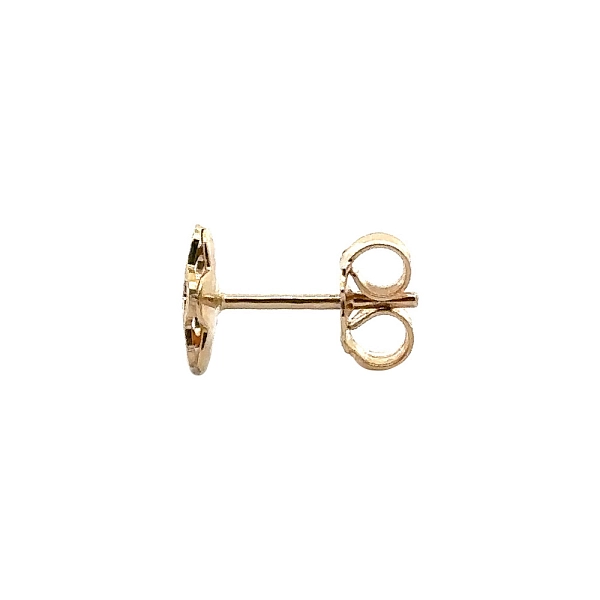 Gold Pecek Earrings Flower