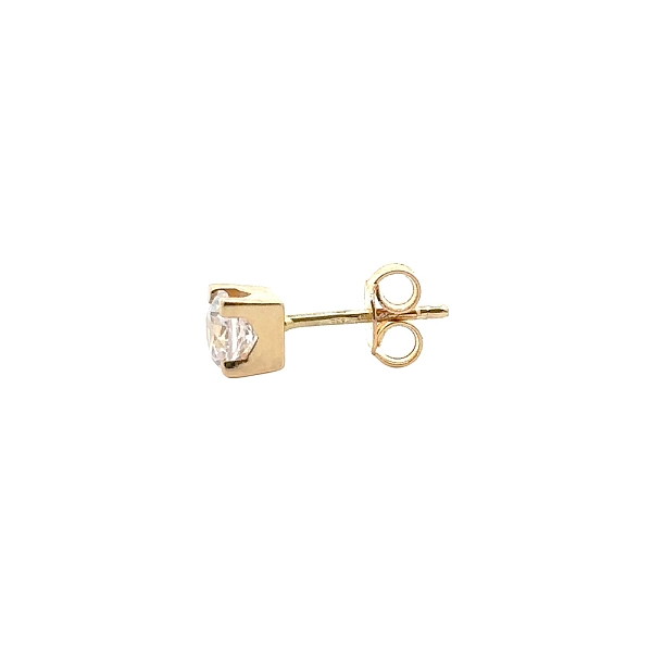 Gold Pecky Earrings with Zircones