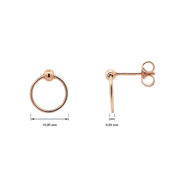 Earrings made of Pink Gold