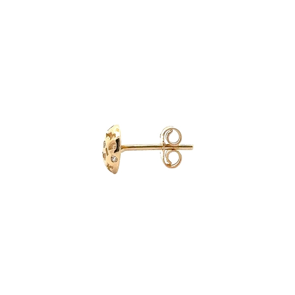 Gold Pecky Earrings with Zircones