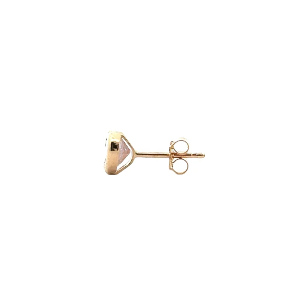 Gold Earrings Heart with Zircons