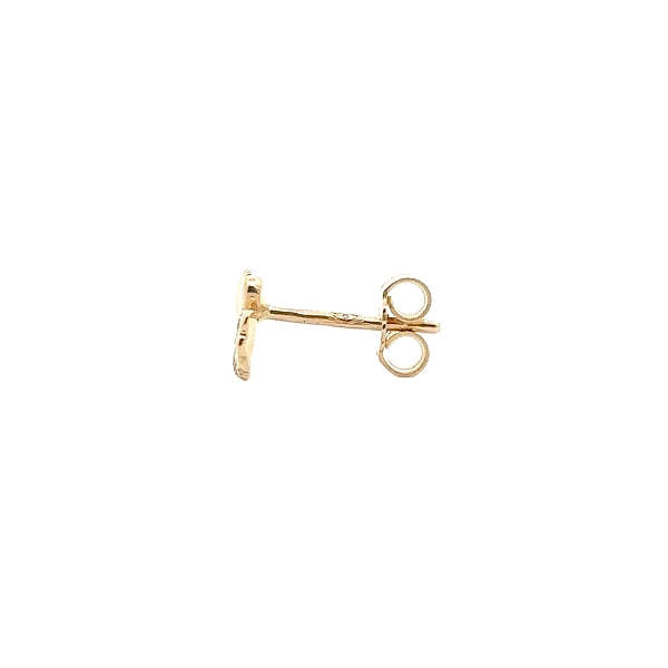 Gold Pecek Earrings Angel with Zircones