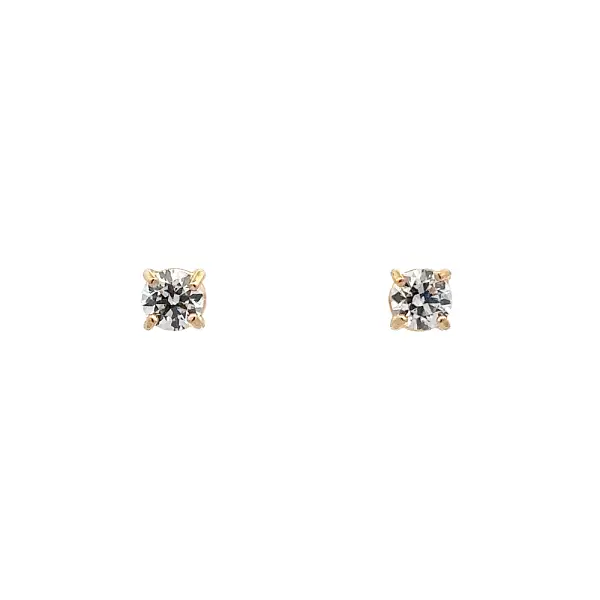 Gold Pecky Earrings with Zircones