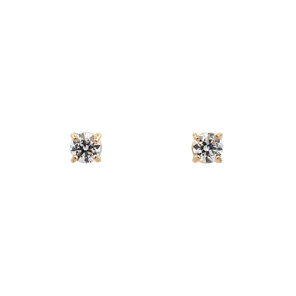 Gold Pecky Earrings with Zircones