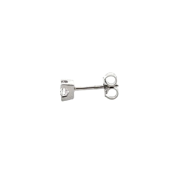 Earrings with White Gold Zircons