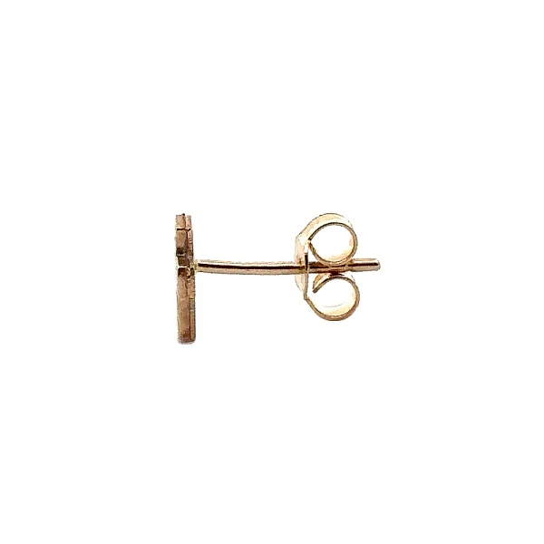 Gold Pecek Earrings Cross with Enamel
