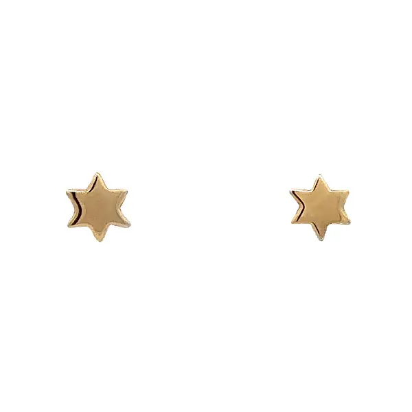 Gold Peck Star Earrings