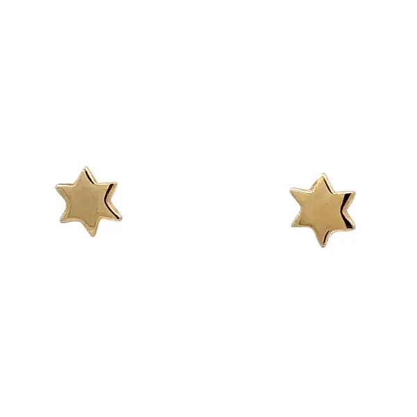 Gold Peck Star Earrings
