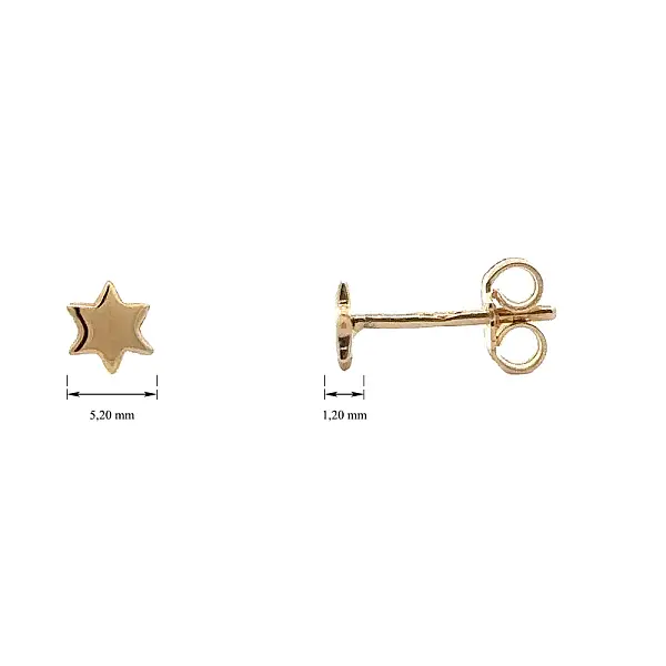 Gold Peck Star Earrings