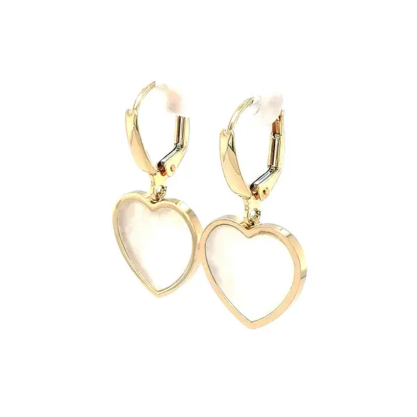 Gold Earrings with Pearl