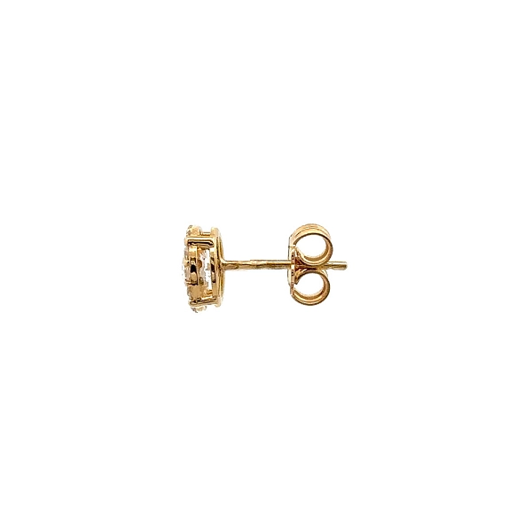 Gold Pecky Earrings with Zircones