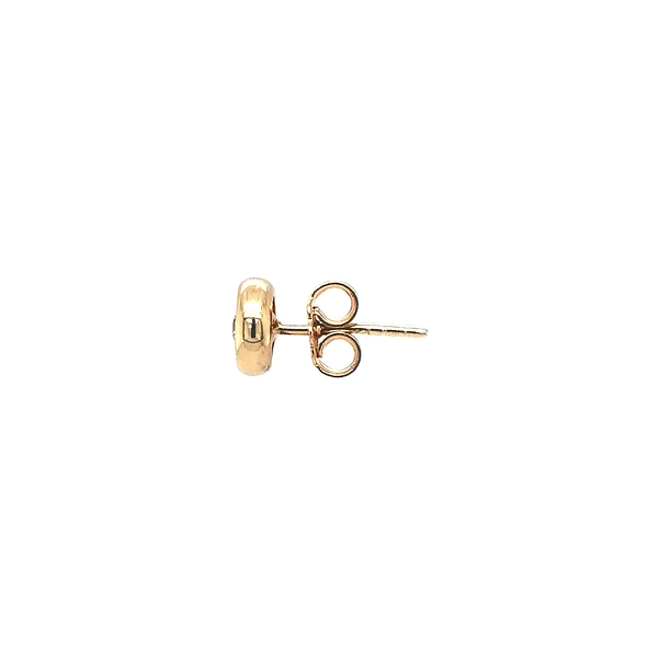 Gold Pecky Earrings with Zircones