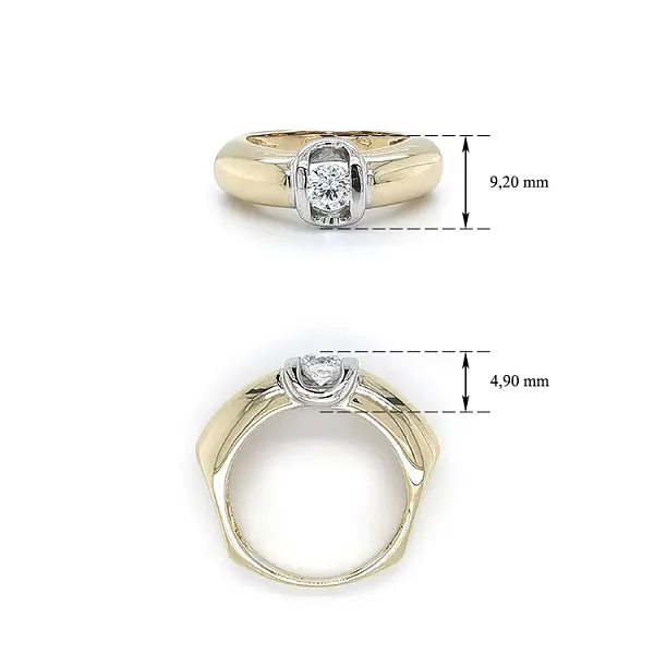 Ring with Ziron from Combined Gold