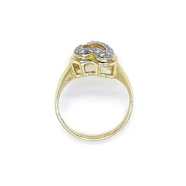 Gold Ring Heart with Zircones