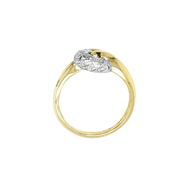 Gold Ring with Zircons
