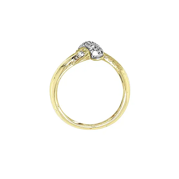 Gold Ring with Zircons