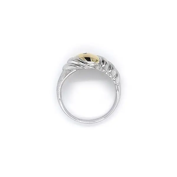Ring with Zircon made of Combination Gold