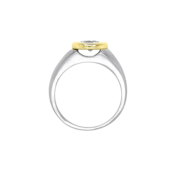 Gold Ring with Zircon