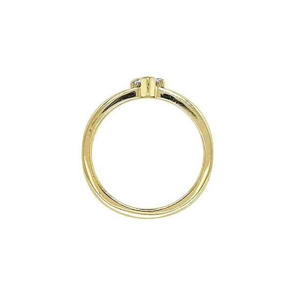 Gold Ring with Zircon