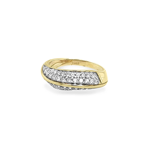 Gold Ring with Zircons