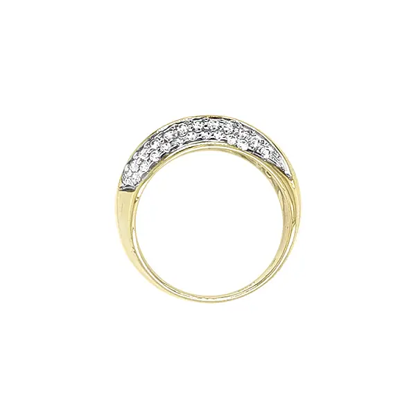 Gold Ring with Zircons