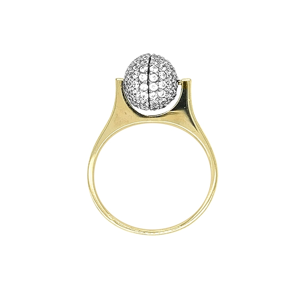 Gold Ring with Zircons