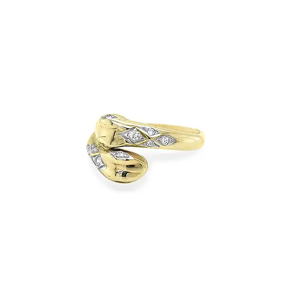 Gold Ring with Zircons