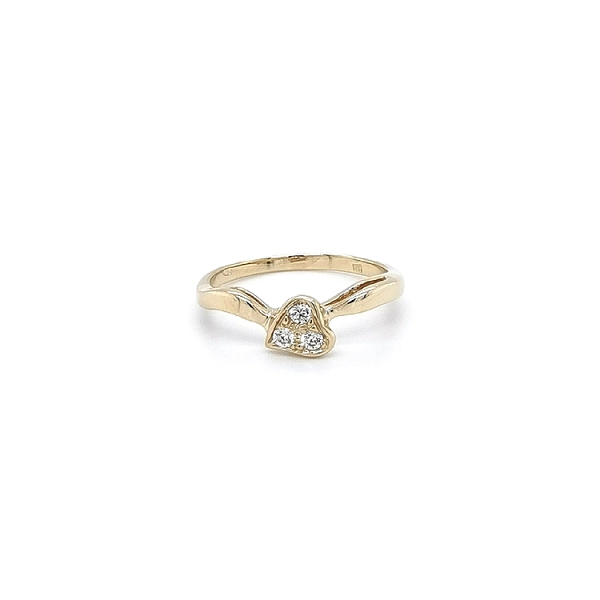 Gold Ring with Zircons