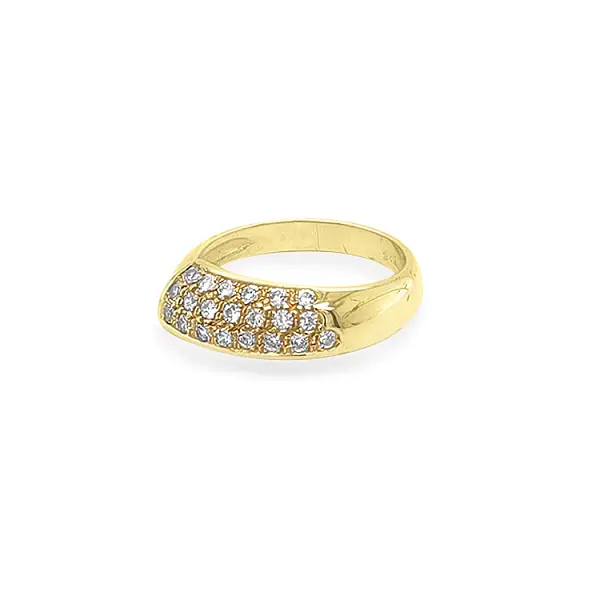 Gold Ring with Zircons