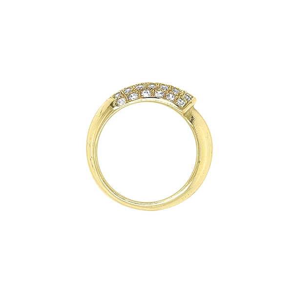 Gold Ring with Zircons