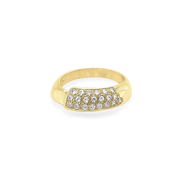 Gold Ring with Zircons
