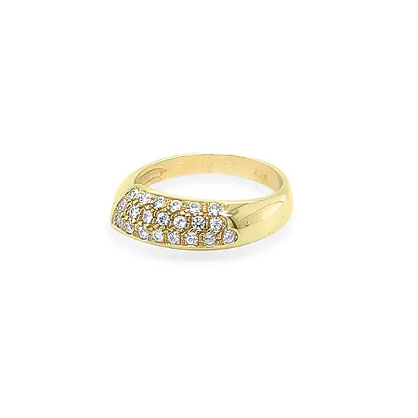 Gold Ring with Zircons