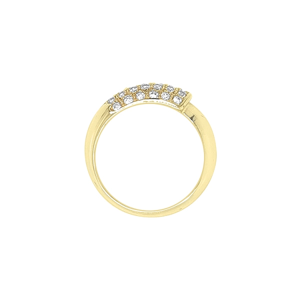 Gold Ring with Zircons