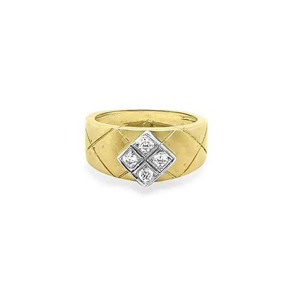 Gold Ring with Zircons