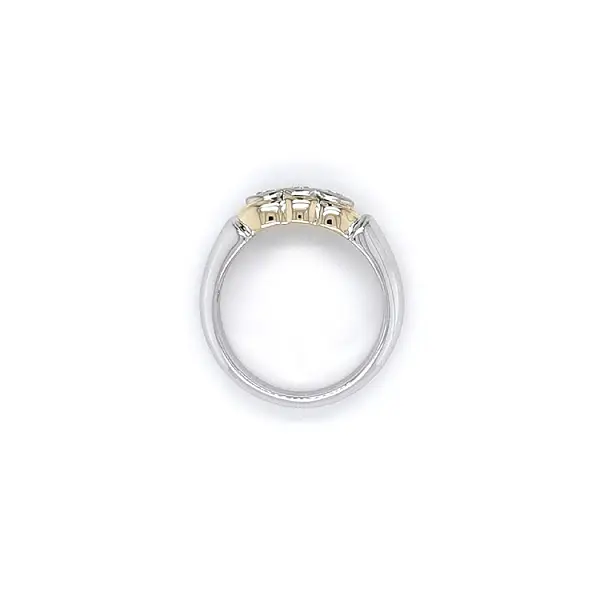 Ring with Zirconias in Gold Combination