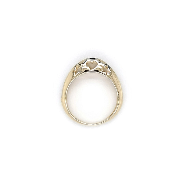 Ring with Zirconias in Gold Combination