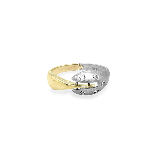 Gold Ring with Zircons