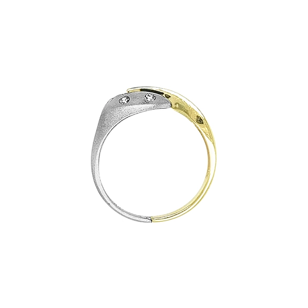 Gold Ring with Zircons