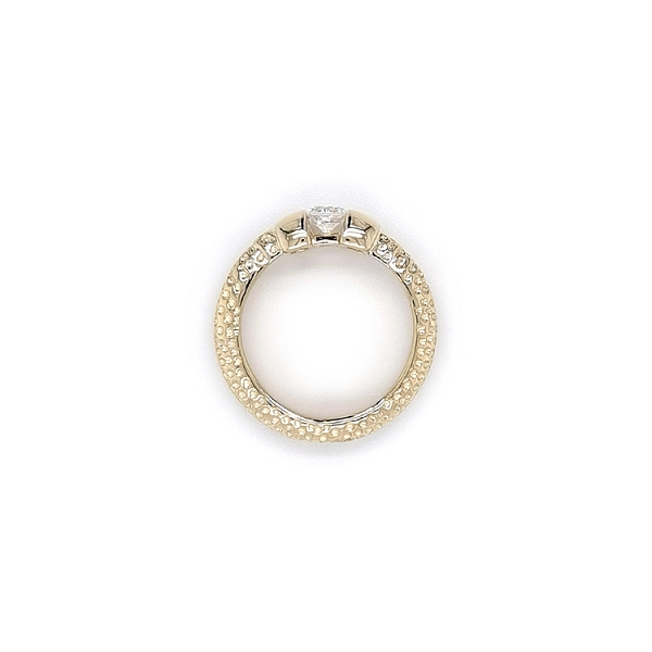 Gold Ring with Zircon