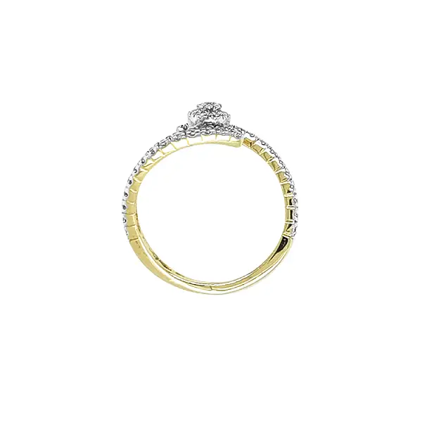 Gold Ring with Zircons