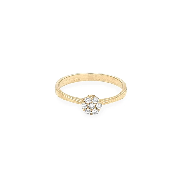 Gold Ring with Zircons