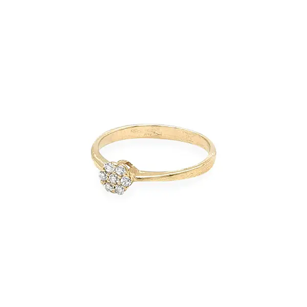 Gold Ring with Zircons