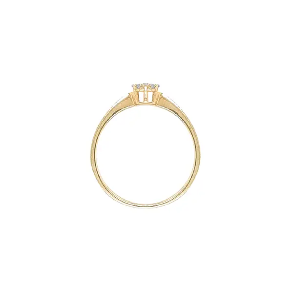 Gold Ring with Zircons